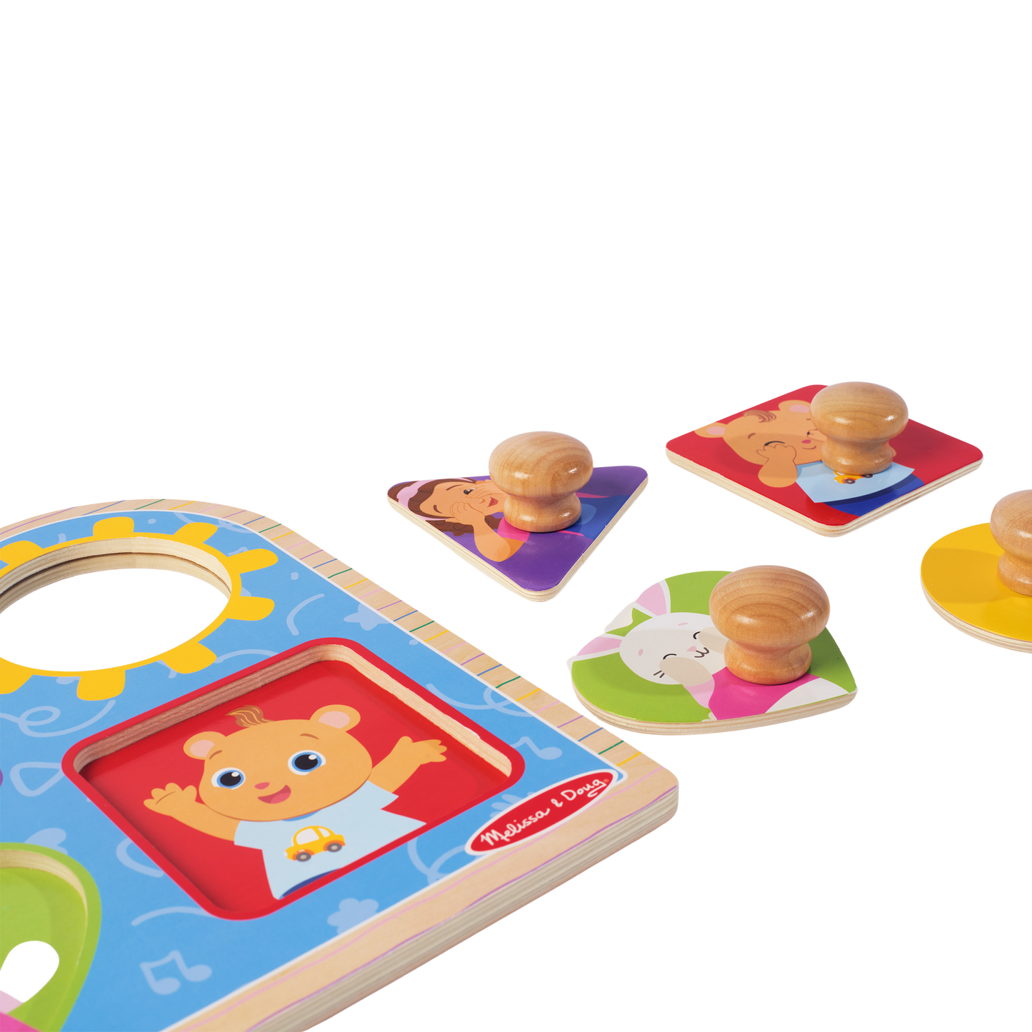 Wooden Peek-A-Boo Jumbo Peg Puzzle